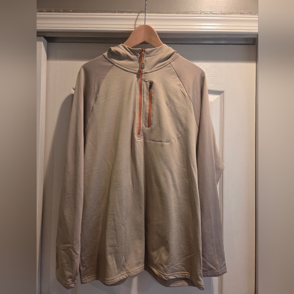 Men's Aspen Tan Zip-Up Sweater